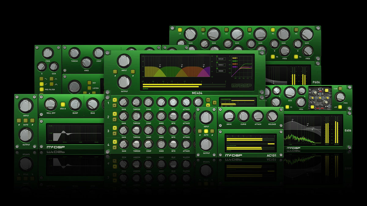 McDSP Classic Pack plug-ins shown as green hardware units