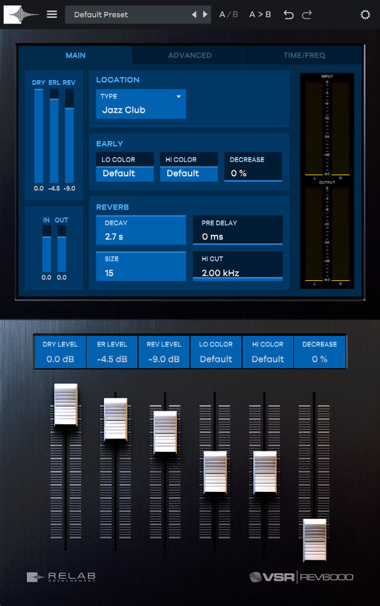 Relab VSR REV6000 plugin interface