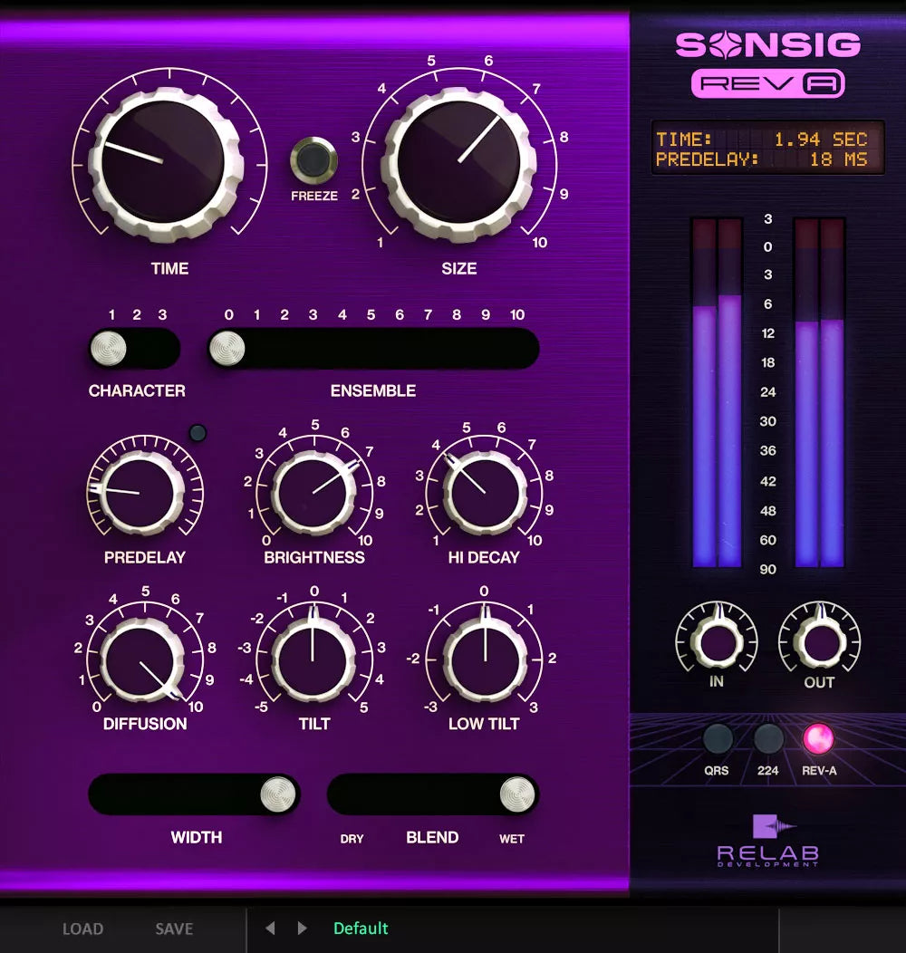 Relab Sonsig Rev-A reverb plugin interface
