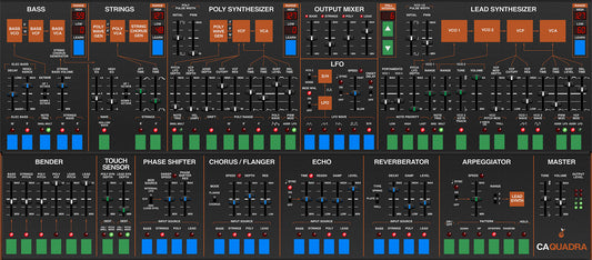 Cherry Audio Quadra synth plugin interface