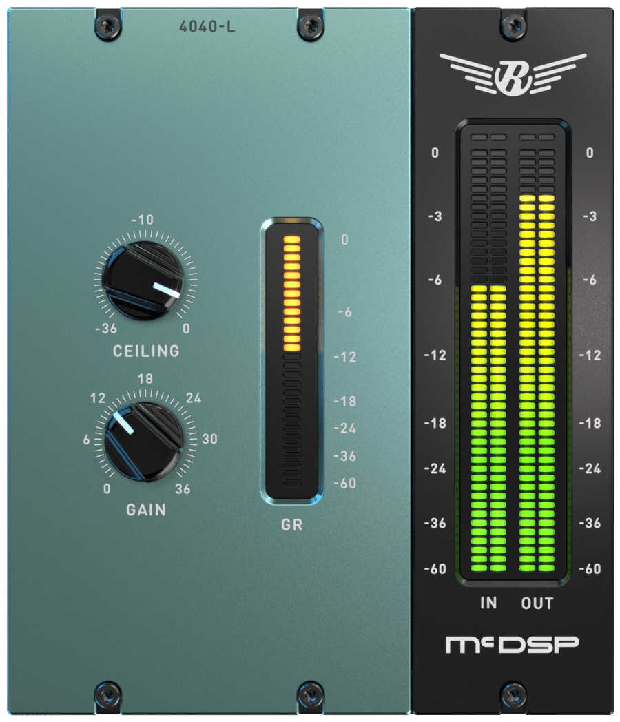 McDSP 4040 Retro Limiter v7 interface with ceiling and gain controls