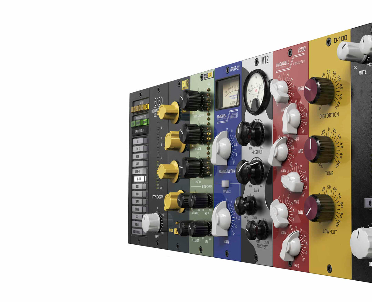 McDSP 6060 Ultimate Module Collection shown as a long hardware-style rack