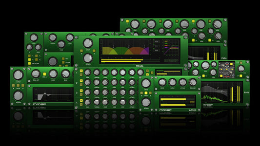 McDSP Classic Pack plug-ins shown as green hardware units
