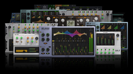 McDSP Live Pack II plug-ins shown together as hardware units