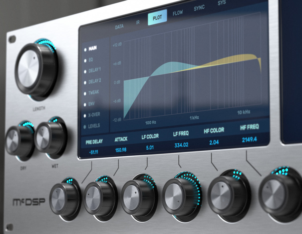 McDSP Revolver Convolution Reverb shown as a hardware-style unit close up