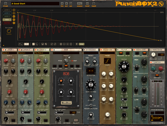 D16 PunchBox 2 advanced envelope editor