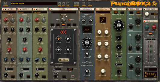 D16 PunchBox 2 kick drum plugin front panel