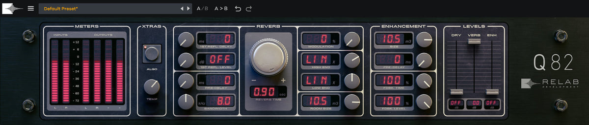 Relab Q82 Natural Resonance Reverb plugin interface