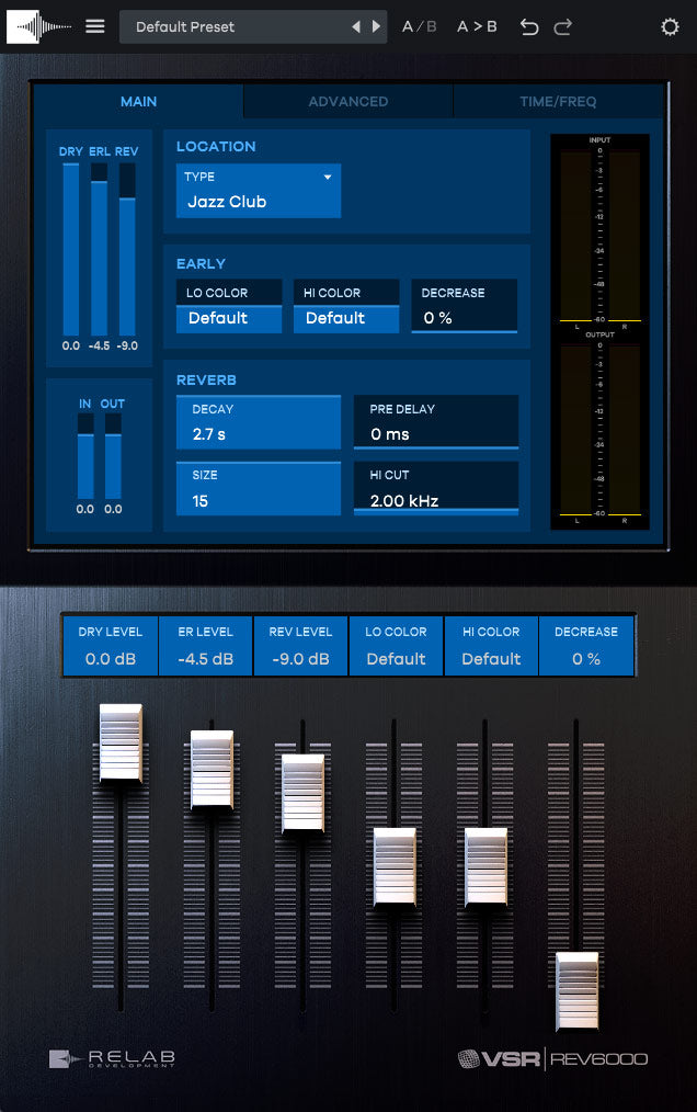 Relab VSR REV6000 plugin interface