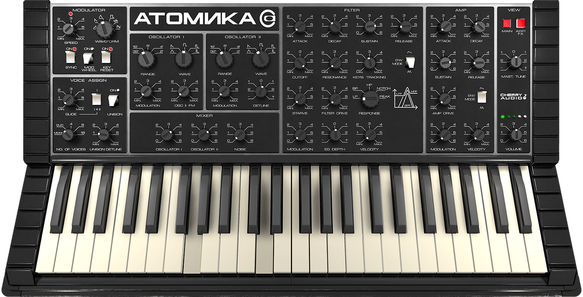 Cherry Audio Atomika synth plugin interface