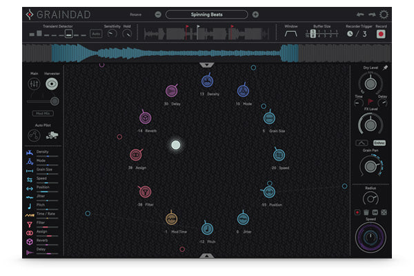 Sugar Bytes Graindad plugin interface, screen 3