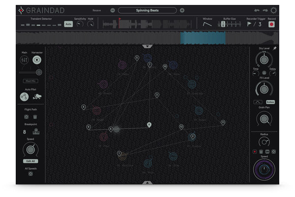 Sugar Bytes Graindad plugin interface, screen 4