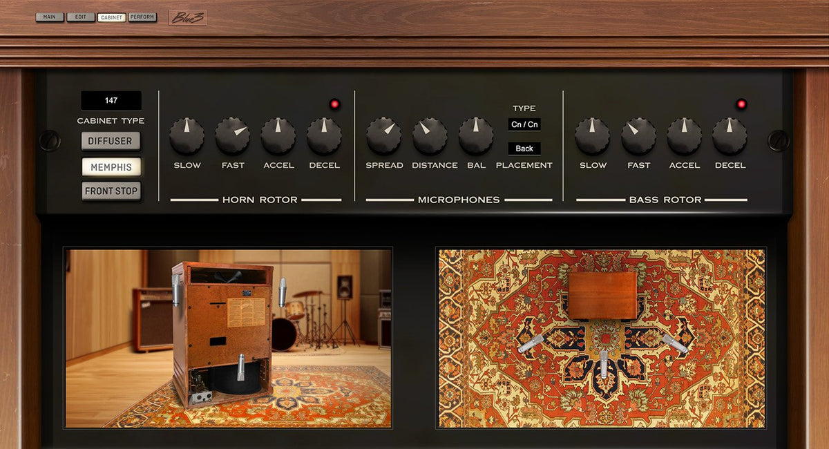 Cherry Audio Blue3 organ edit view