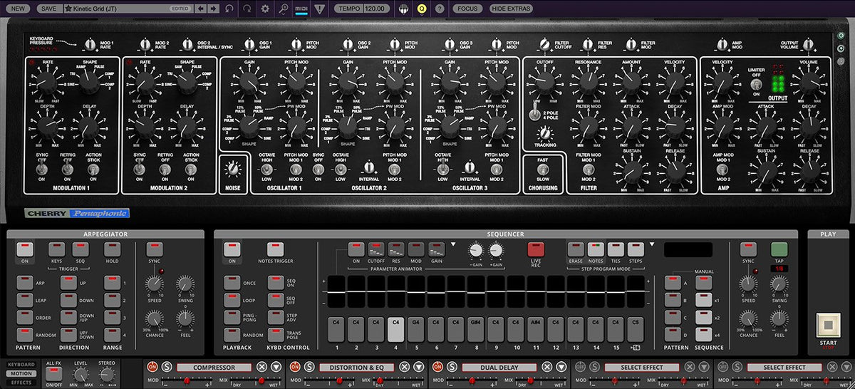 Cherry Audio Pentaphonic synth plugin alternate theme