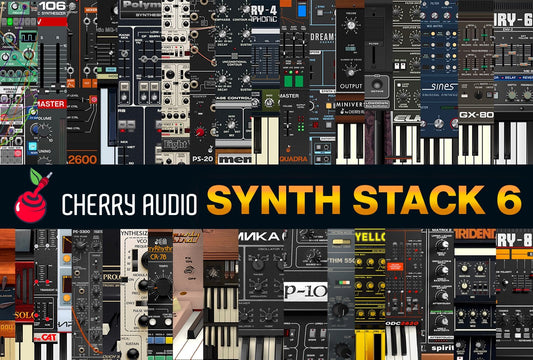 Cherry Audio Synth Stack 6 bundle artwork showing the included synth interfaces