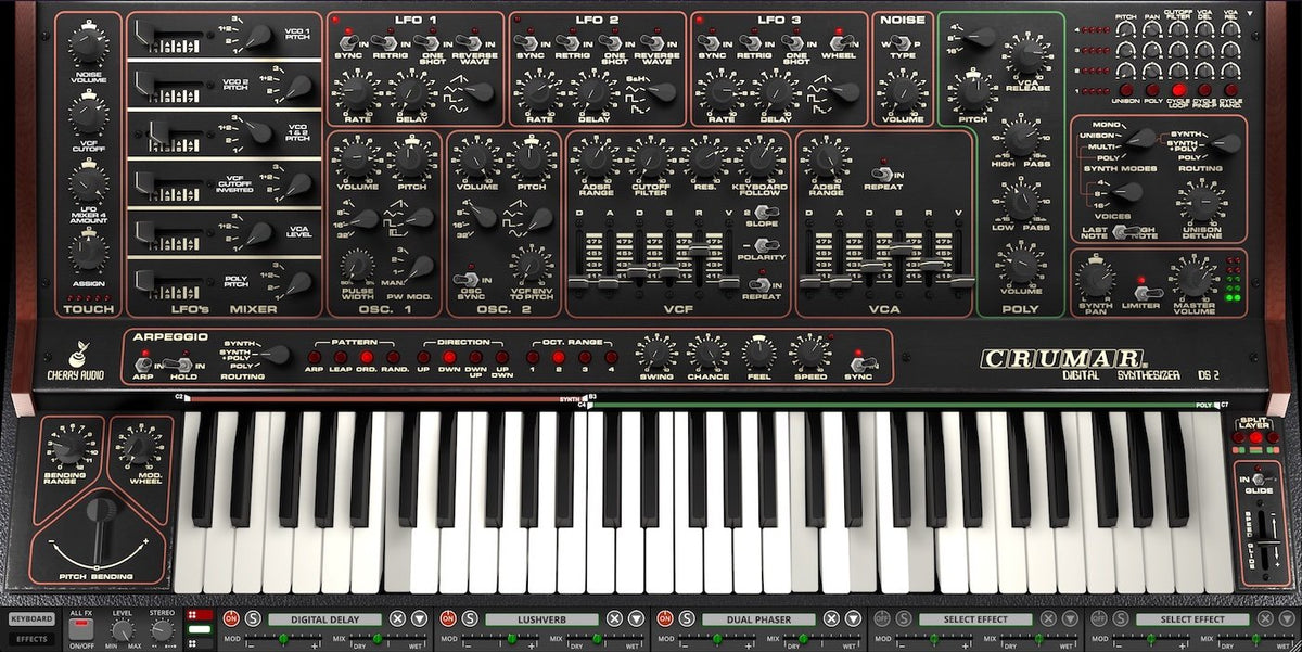 Cherry Audio Crumar DS-2 synth plugin interface