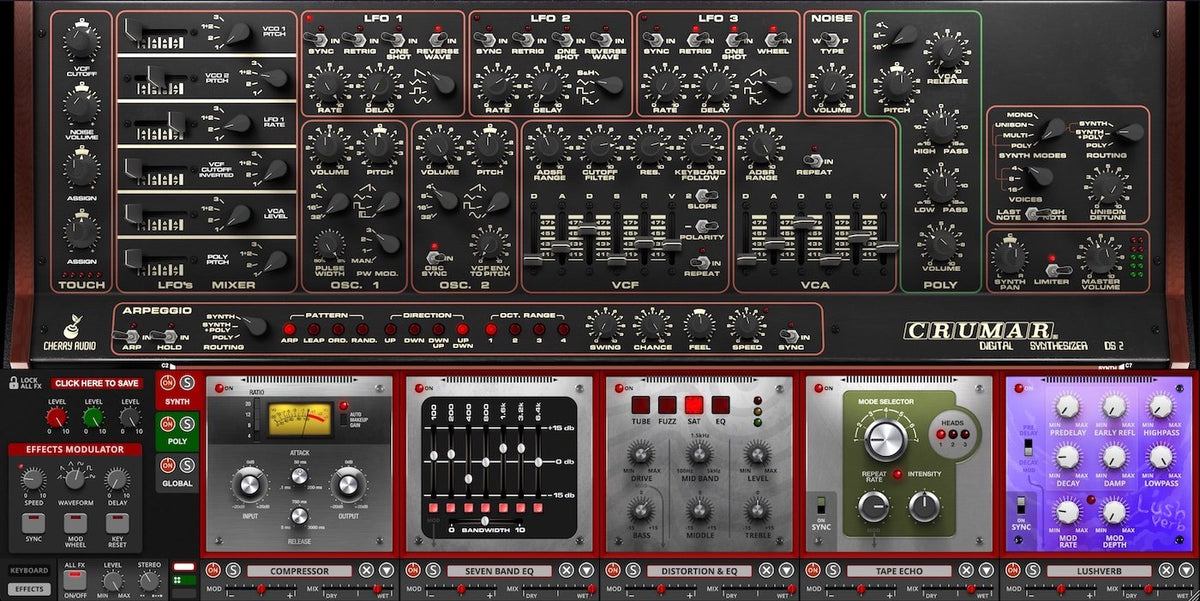 Cherry Audio Crumar DS-2 synth plugin second view