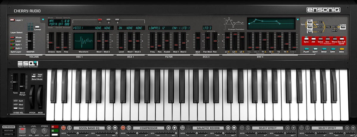 Cherry Audio Ensoniq ESQ-1 synth plugin edit view