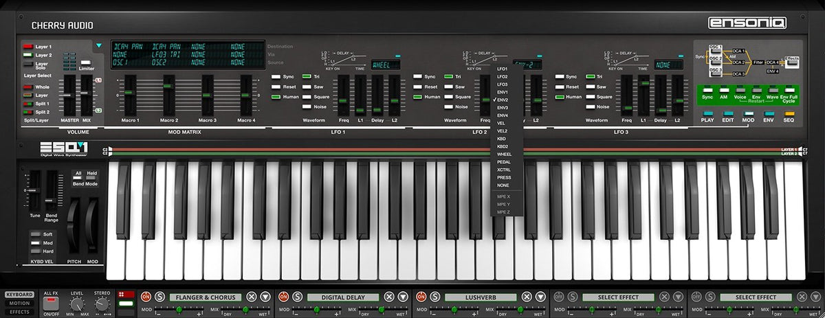Cherry Audio Ensoniq ESQ-1 modulation view
