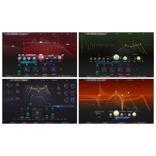 FabFilter Creative Bundle plug-in interfaces