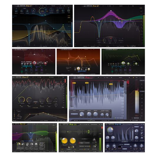 FabFilter FX Bundle plug-in interfaces