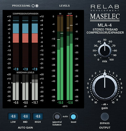 Relab Maselec MLA-4 output and metering section