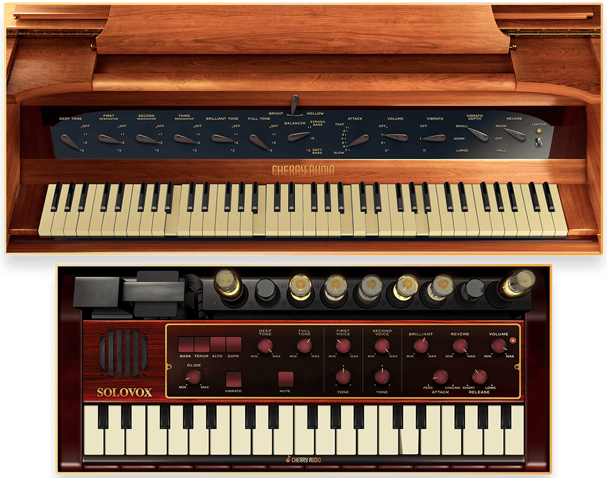 Cherry Audio Novachord + Solovox plugin interfaces
