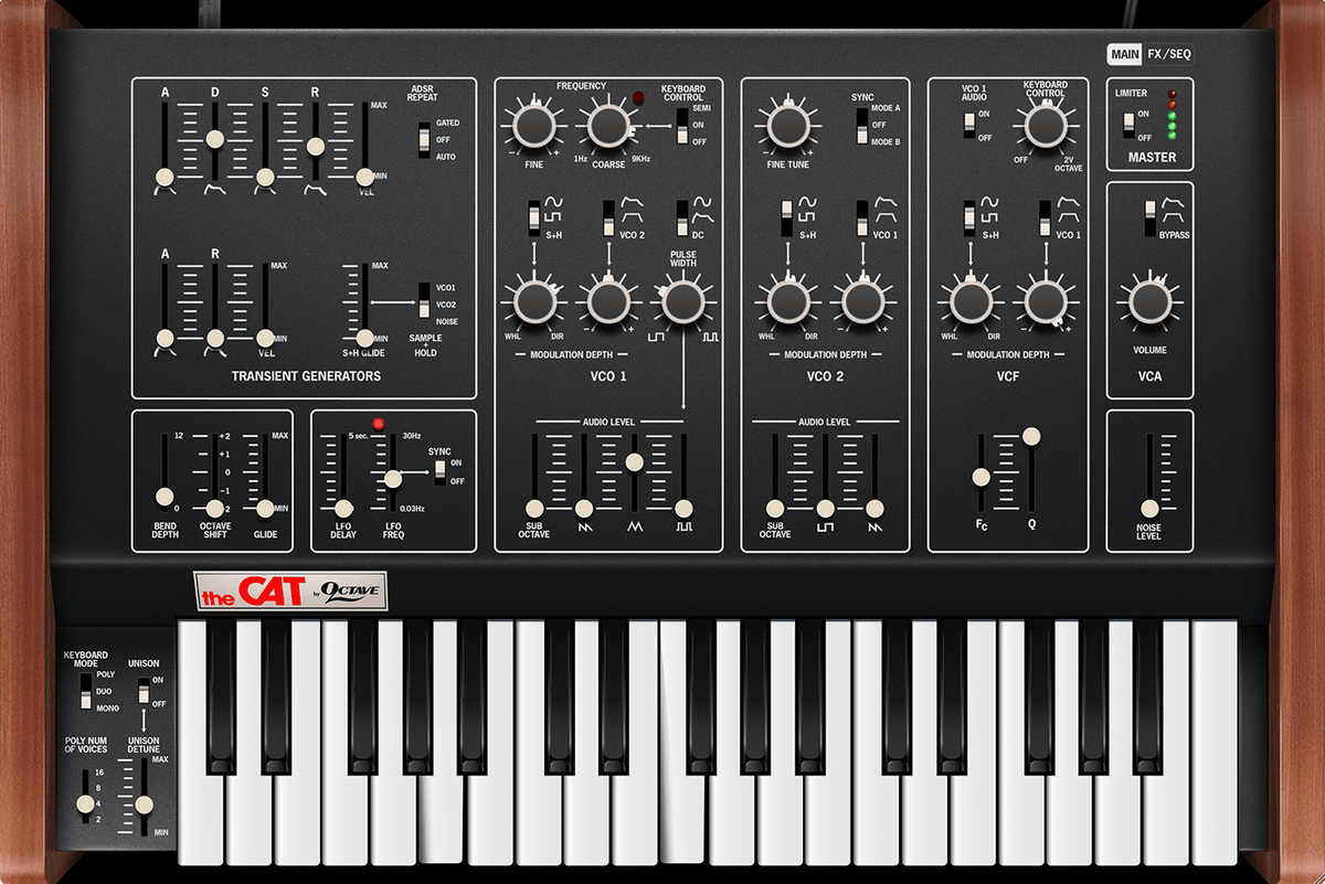 Cherry Audio Octave Cat synth plugin alternate skin