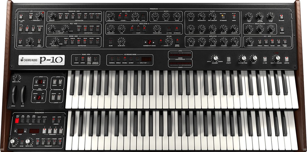 Cherry Audio P-10 synth plugin interface