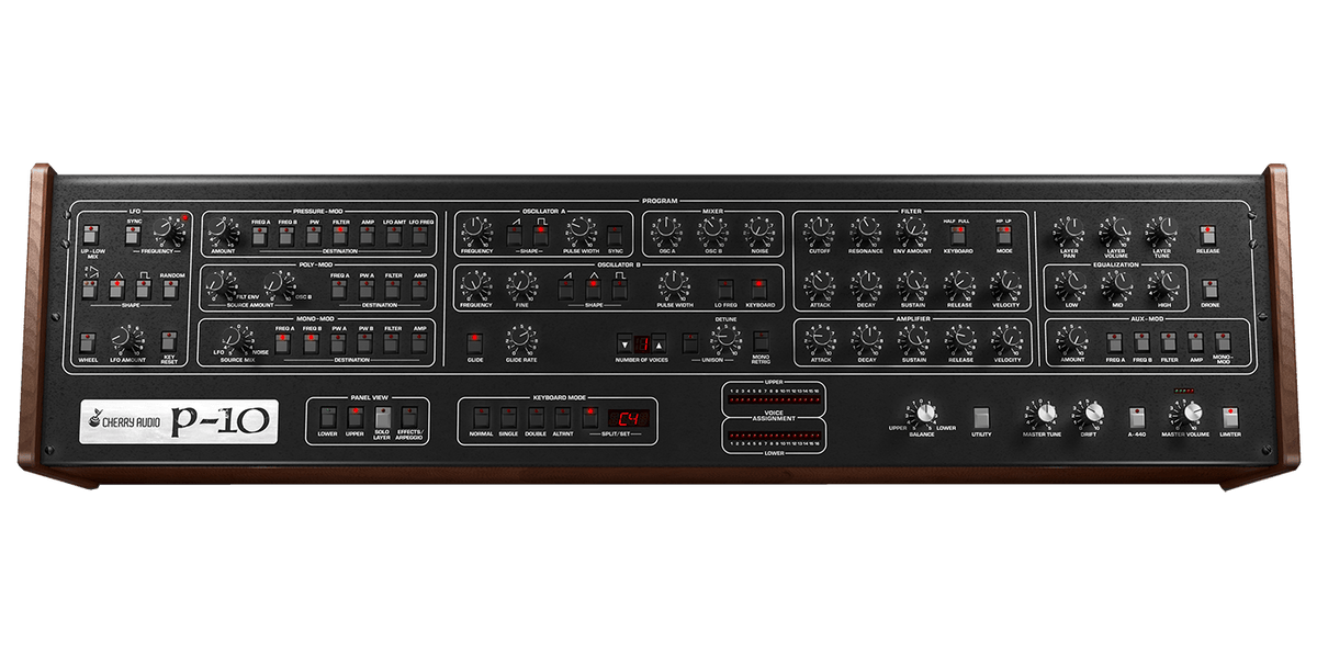 Cherry Audio P-10 synth plugin sequencer view