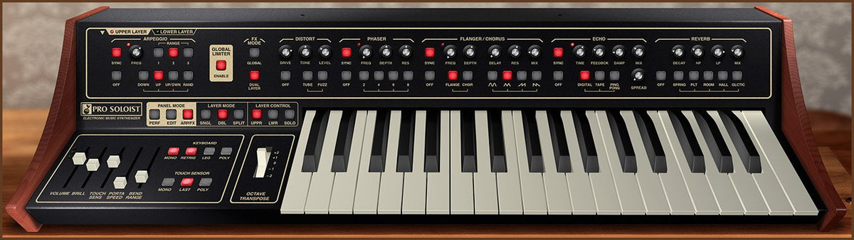 Cherry Audio Pro Soloist arpeggiator and effects panel
