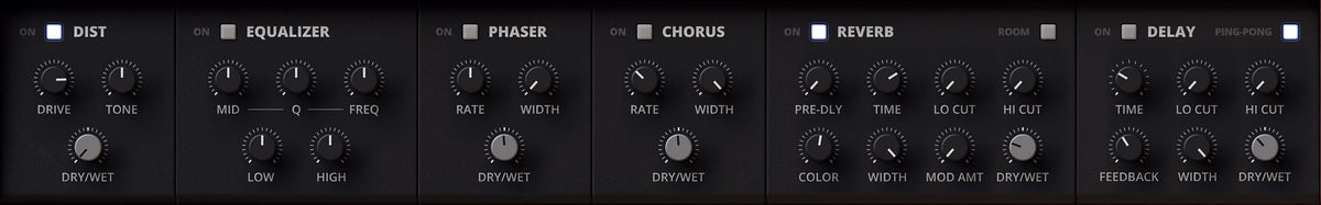Synapse Audio Proxima effects section