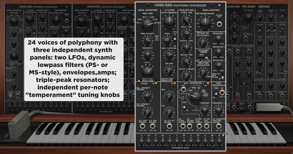 Cherry Audio PS-3300 synth plugin patch panel