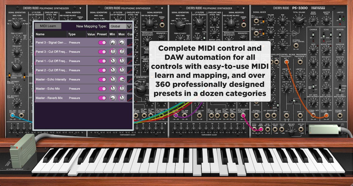 Cherry Audio PS-3300 synth plugin alternate view