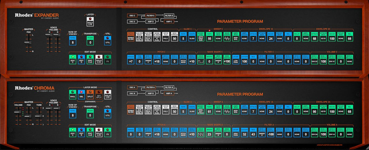 Cherry Audio Rhodes Chroma synth plugin second view