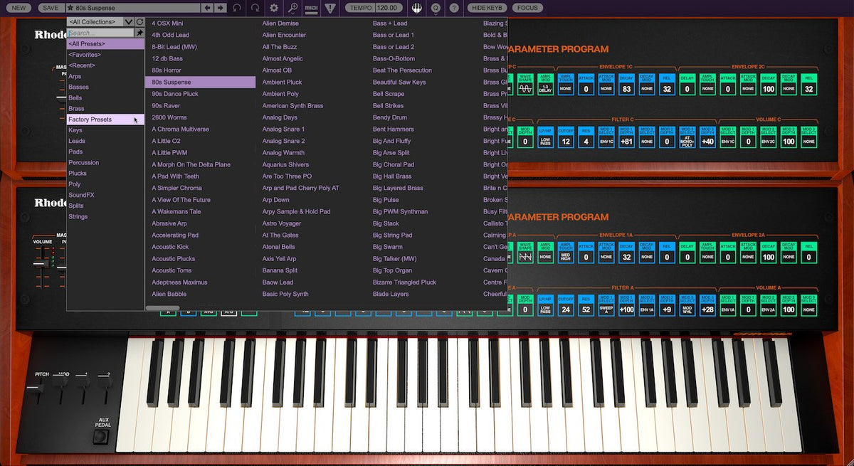 Cherry Audio Rhodes Chroma synth plugin third view