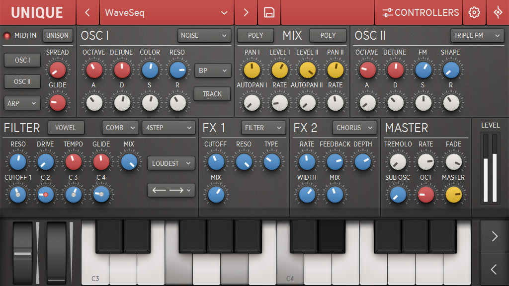 Sugar Bytes Unique plugin interface