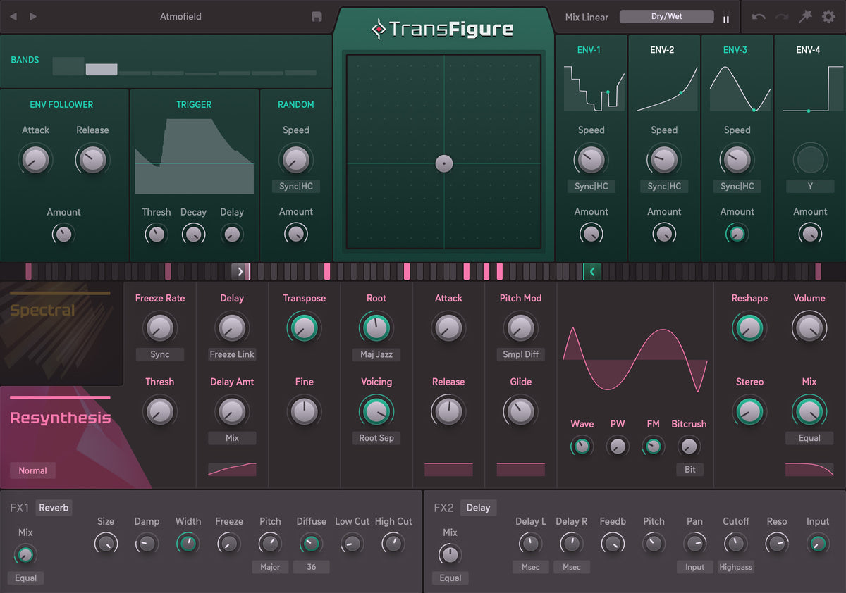 Sugar Bytes Transfigure plugin interface