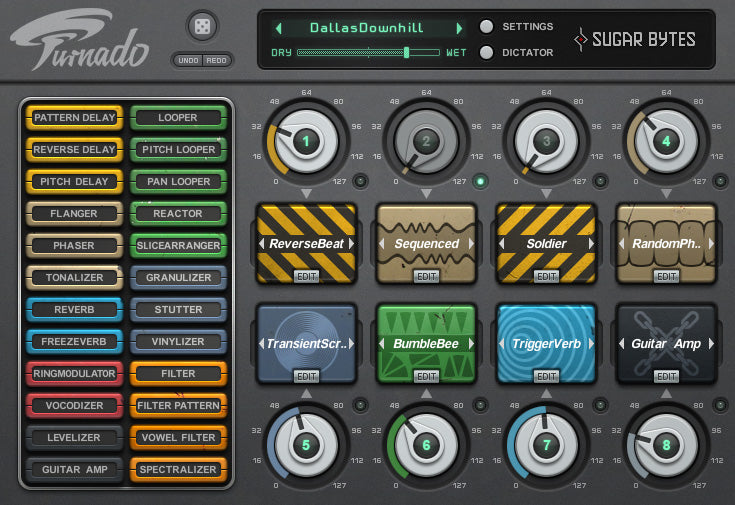 Sugar Bytes Turnado plugin interface