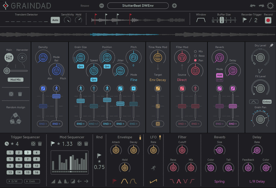 Sugar Bytes Graindad plugin interface