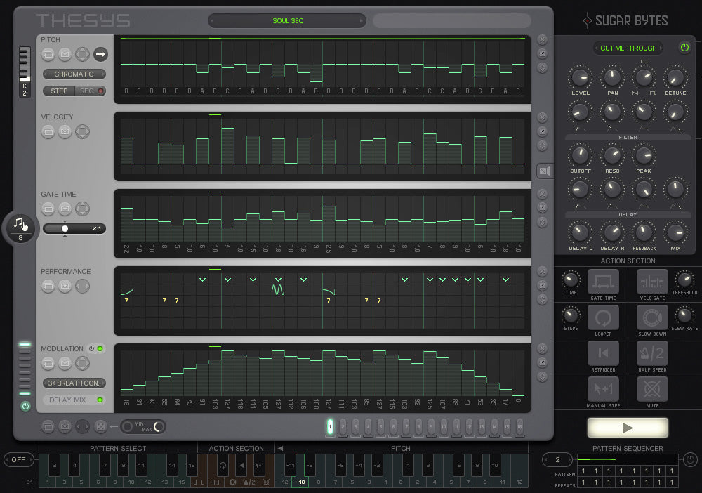 Sugar Bytes Thesys plugin interface, screen 2