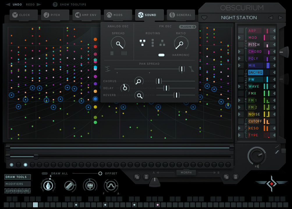 Sugar Bytes Obscurium plugin interface, screen 2