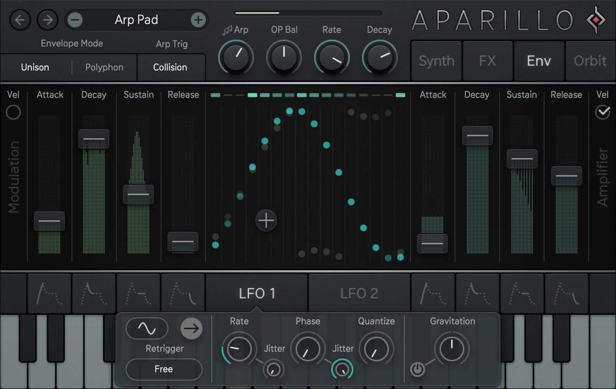 Sugar Bytes Aparillo plugin interface, screen 2