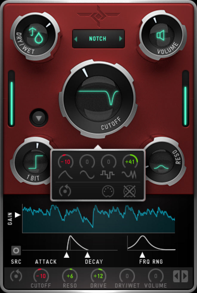 Sugar Bytes WOW2 plugin interface, screen 2