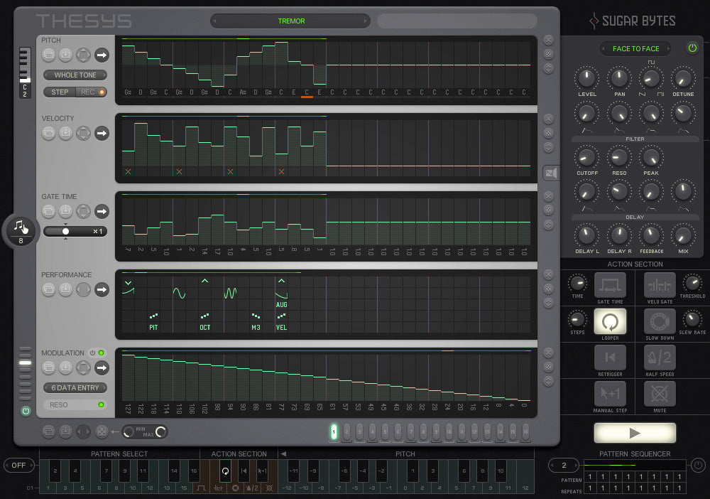 Sugar Bytes Thesys plugin interface, screen 3