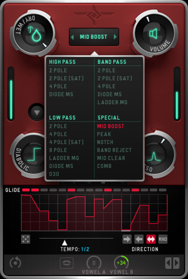 Sugar Bytes WOW2 plugin interface, screen 3