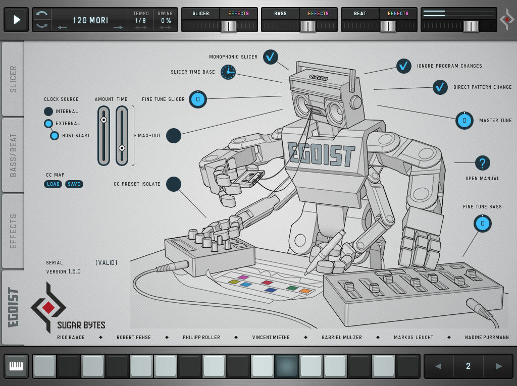Sugar Bytes Egoist plugin interface, screen 4