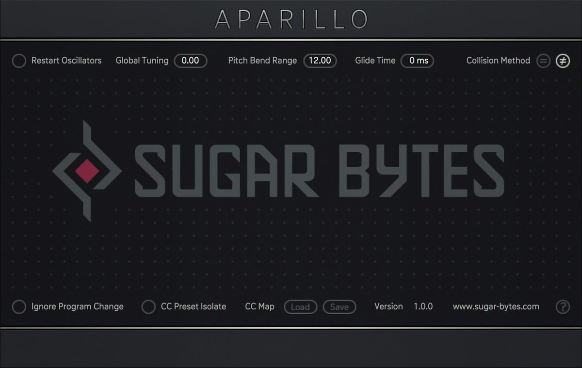 Sugar Bytes Aparillo plugin interface, screen 5