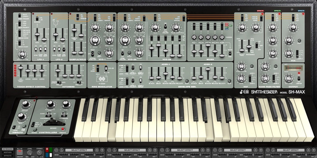 Cherry Audio SH-MAX synth plugin interface