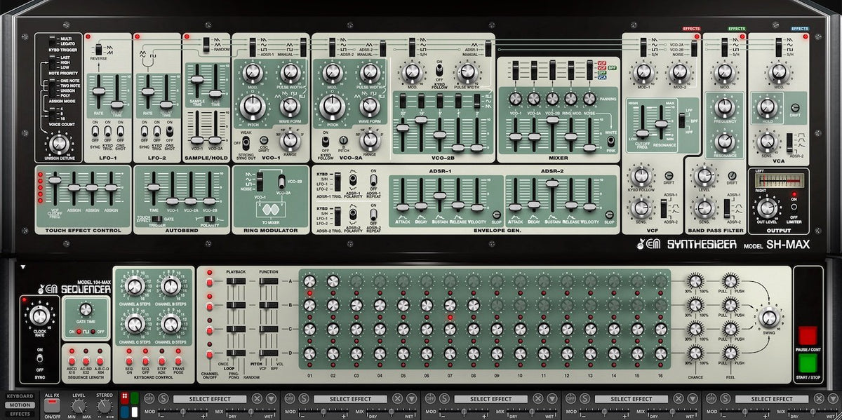 Cherry Audio SH-MAX sequencer view